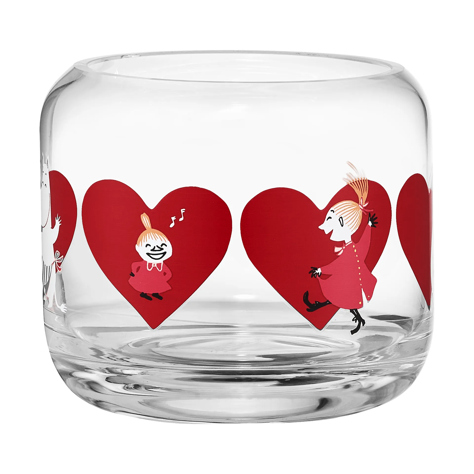 Mumin lyslykt Ø9x8 cm, Heart Muurla