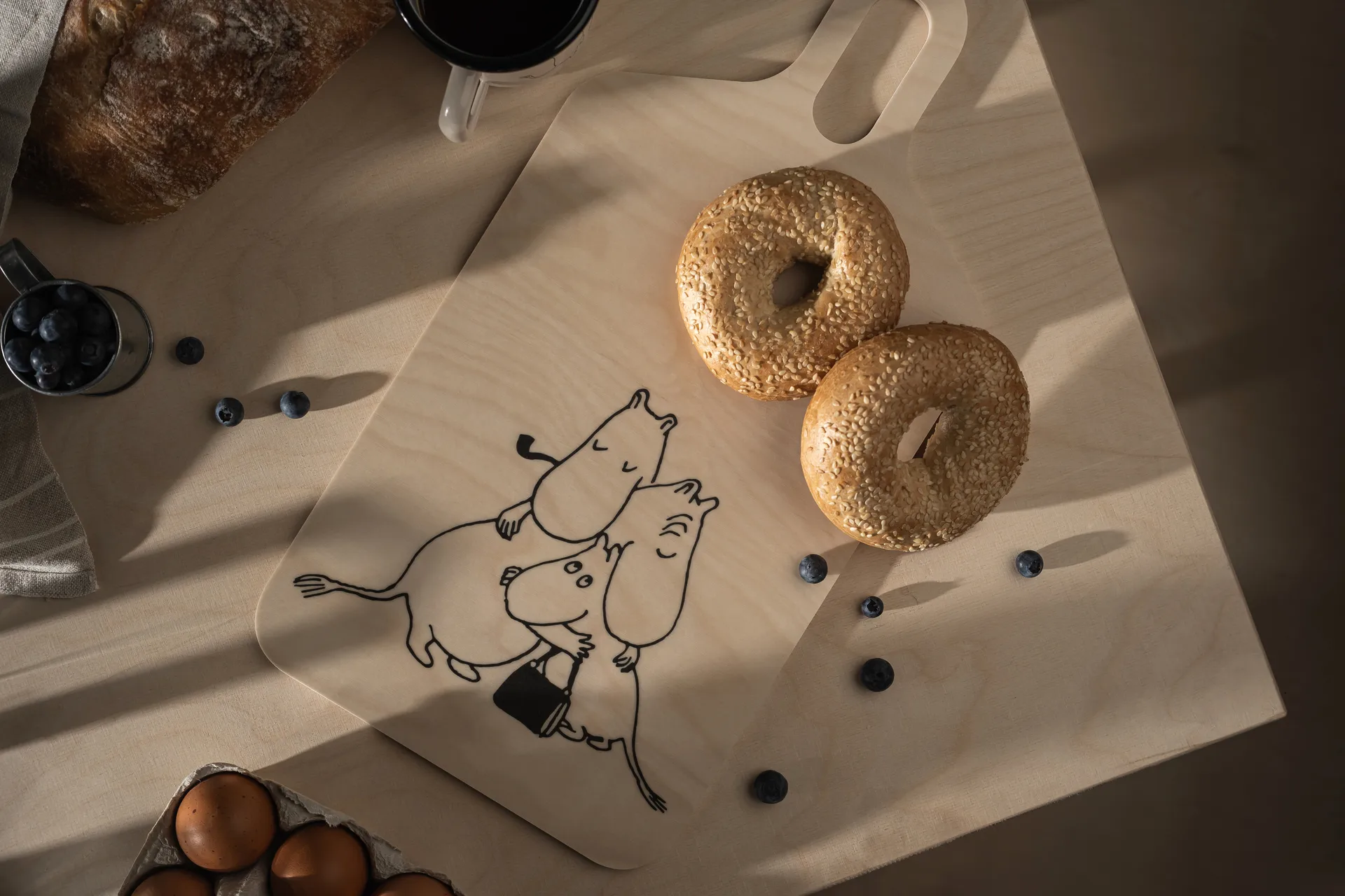 Mummi 80 skjærefjøl 23x44 cm, Hvit Muurla