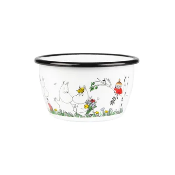 Mummi Colors emaljeskål 30 cl - Happy Family - Muurla