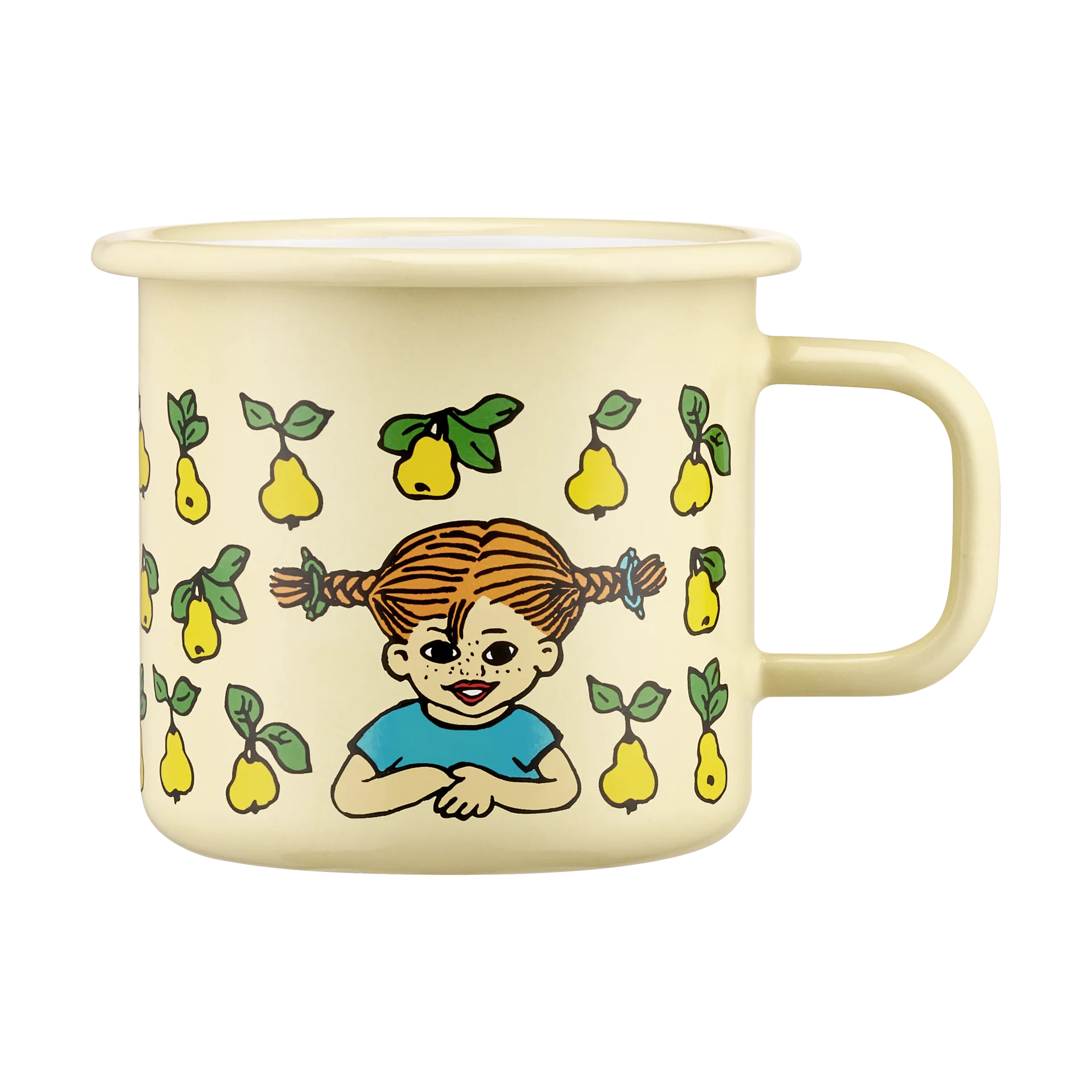 Pippi Långstrump emaljekrus 3,7 dl, Fruits Muurla