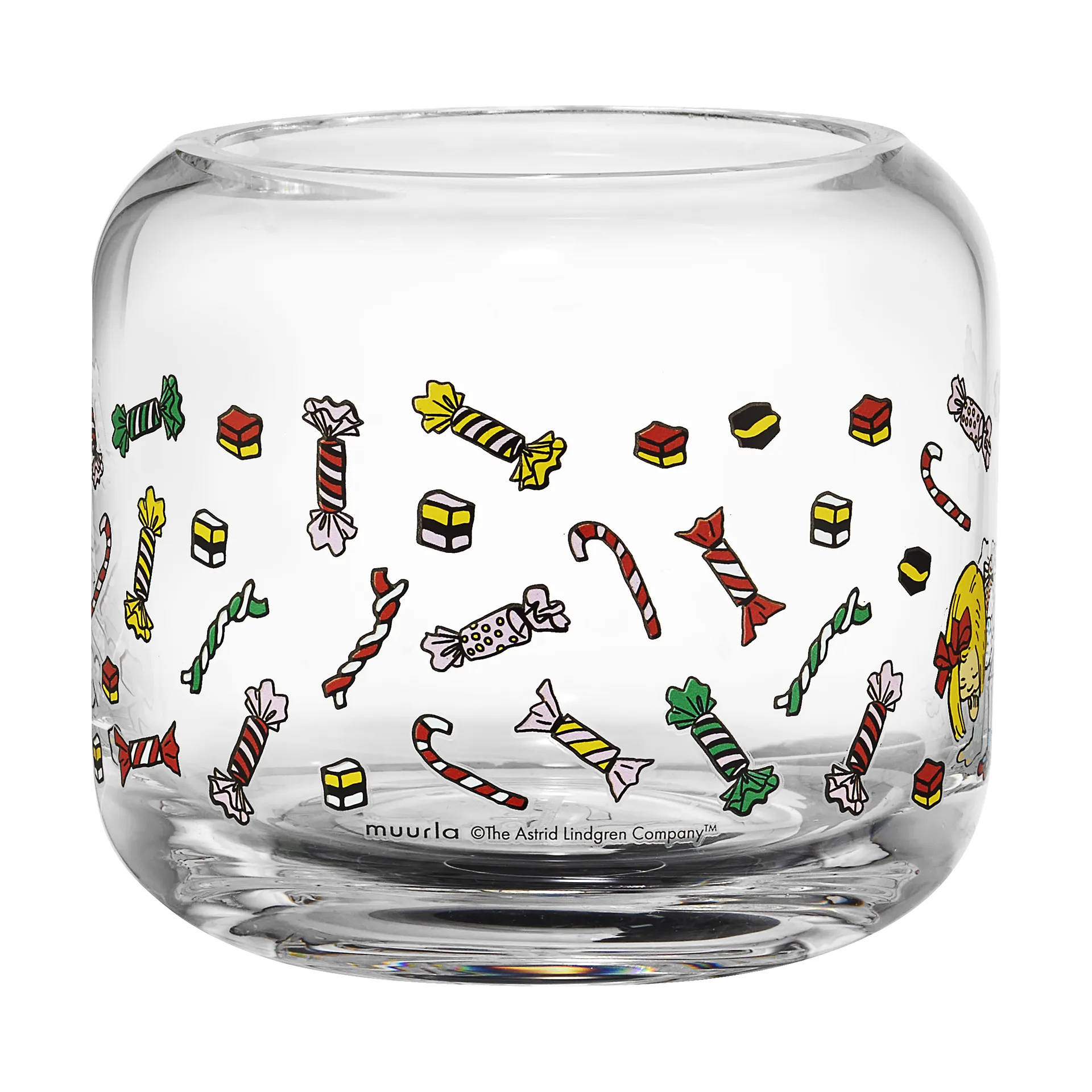 Pippi lyslykt Ø9x8 cm, Candy Muurla