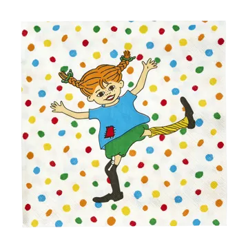 Pippi servietter 33x33 cm 20-pakning - Hoppsan - Muurla