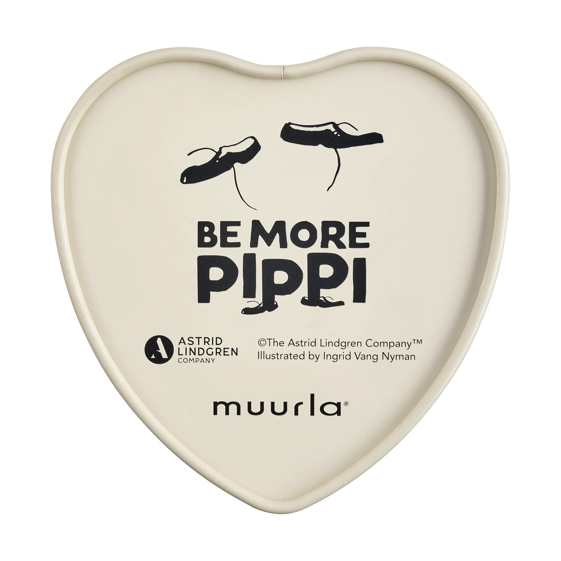 Pippi tinnboks hjerteformet 4x10 cm., Be More Pippi Muurla