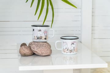 The Beach Retro emaljekopp 37 cl - White - Muurla