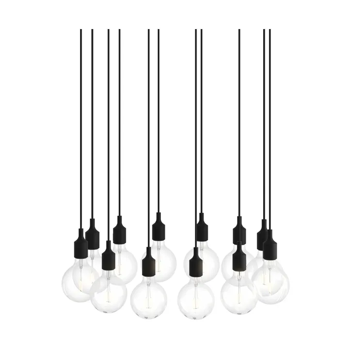 E27 Pendant Cluster 12 pendellampe - Black - Muuto