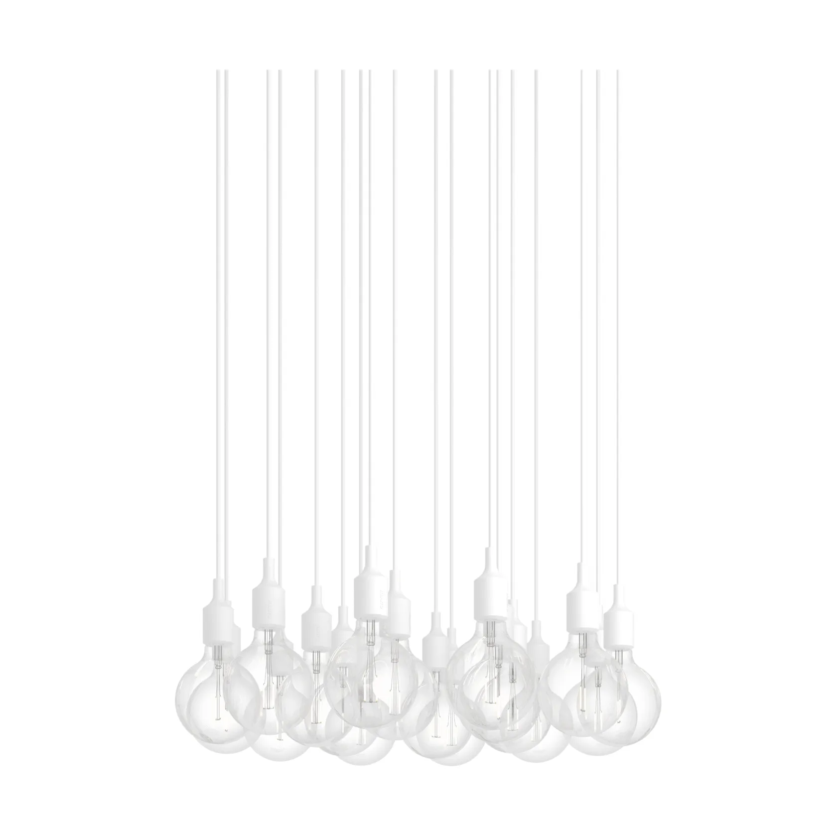 E27 Pendant Cluster 18 pendellampe, Hvit Muuto