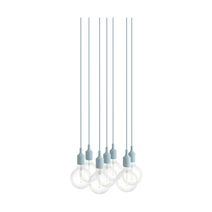 E27 Pendant Cluster 7 pendel lampe - Light blue - Muuto