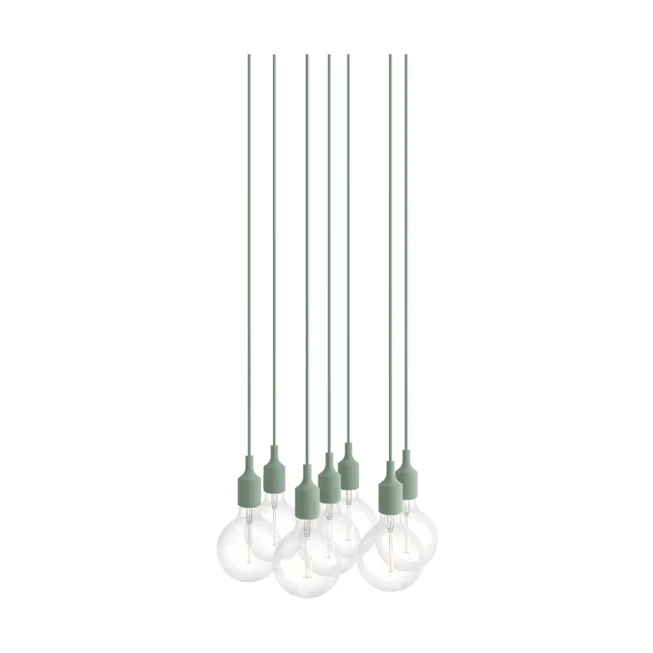 E27 Pendant Cluster 7 pendel lampe - Lysegrønn - Muuto