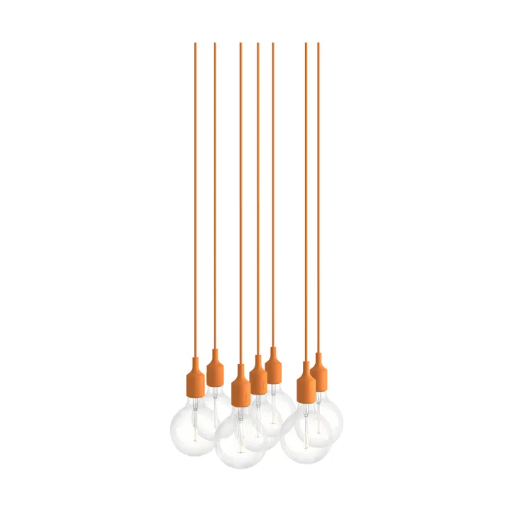 E27 Pendant Cluster 7 pendel lampe - Lyseoransje - Muuto