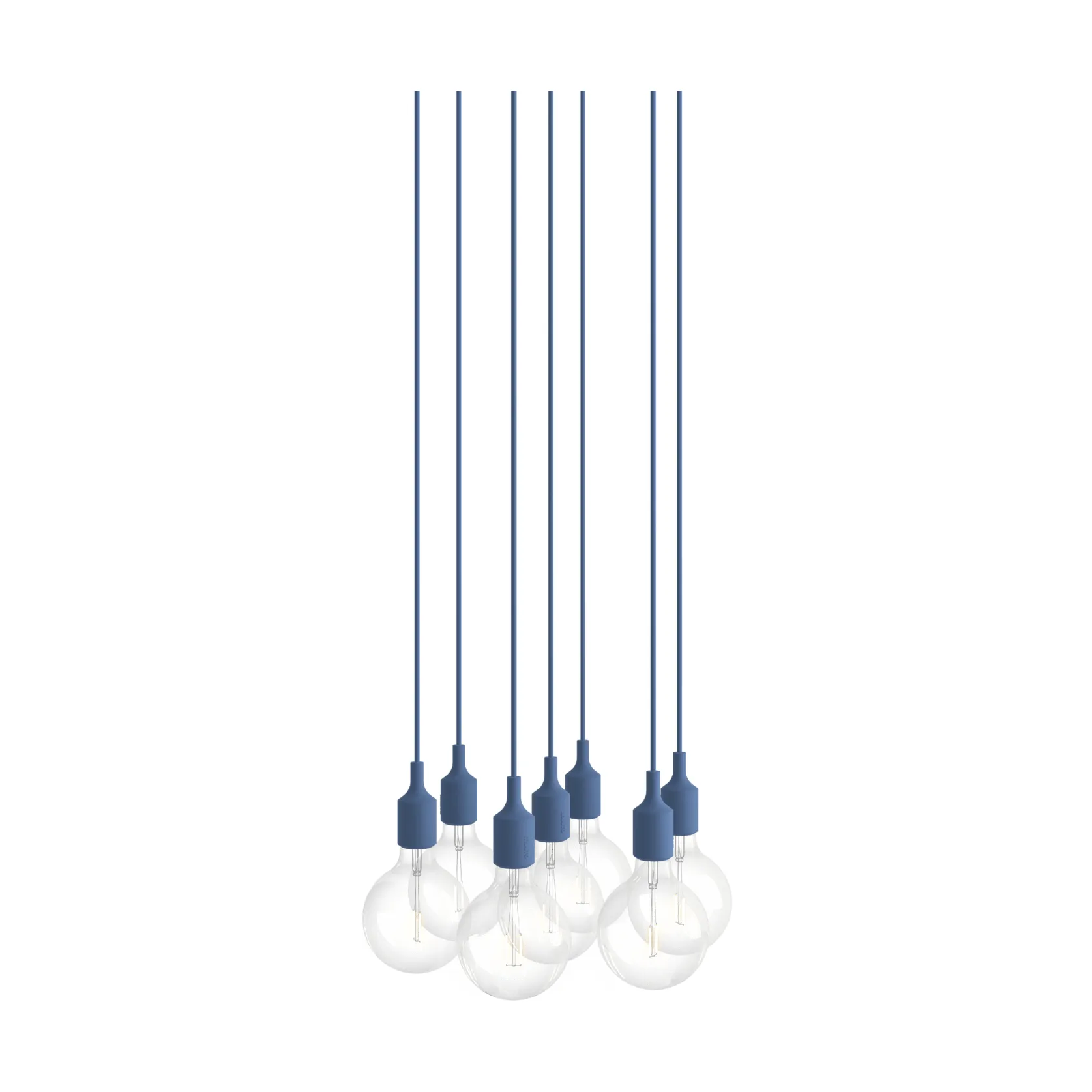 E27 Pendant Cluster 7 pendel lampe, Pale blue Muuto