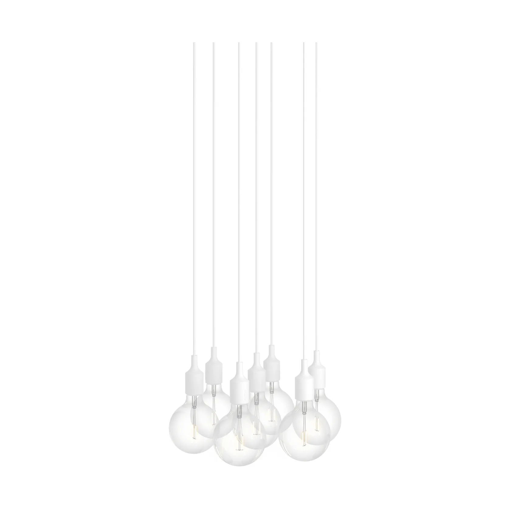 E27 Pendant Cluster 7 pendellampe, Hvit Muuto