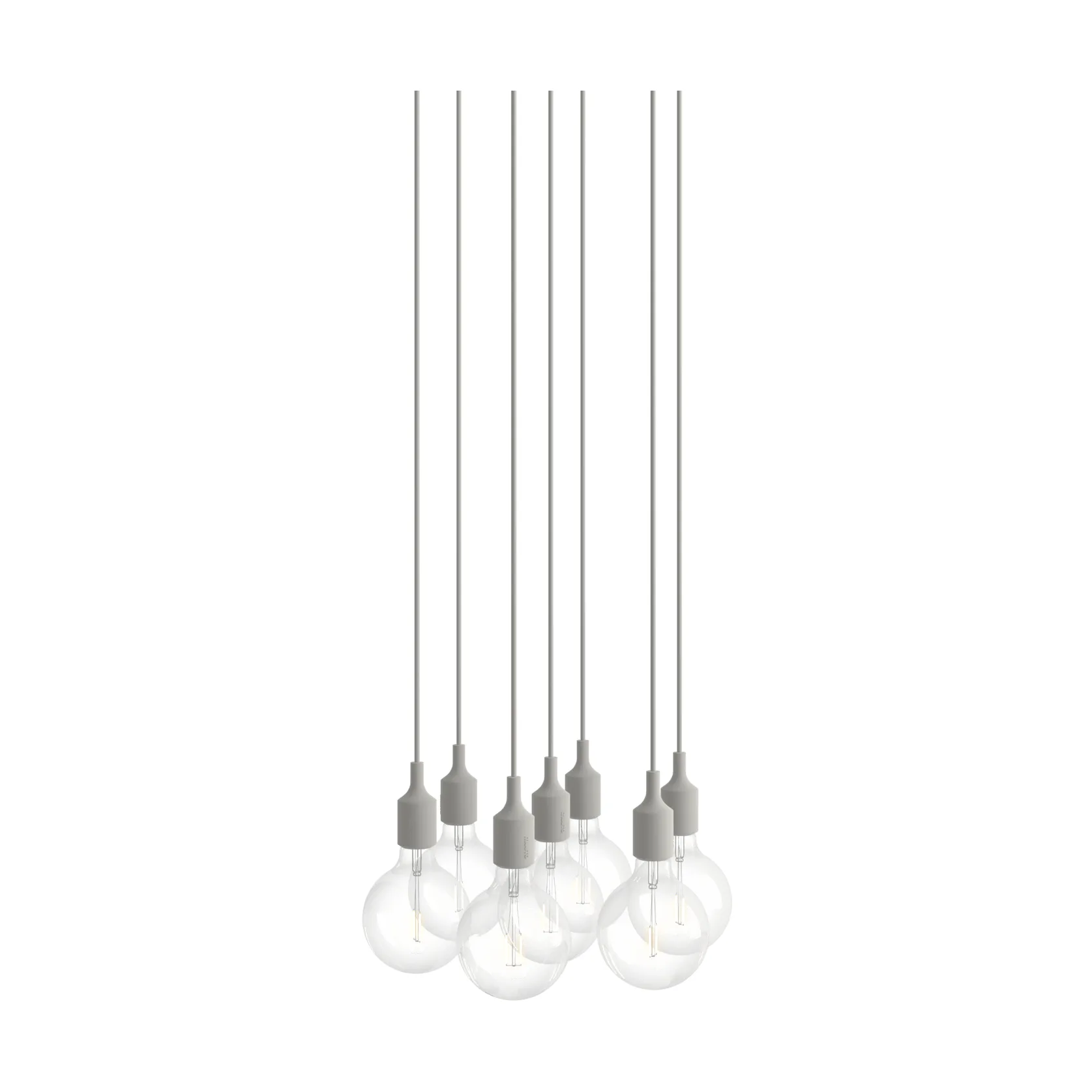 E27 Pendant Cluster 7 pendellampe, Light grey Muuto