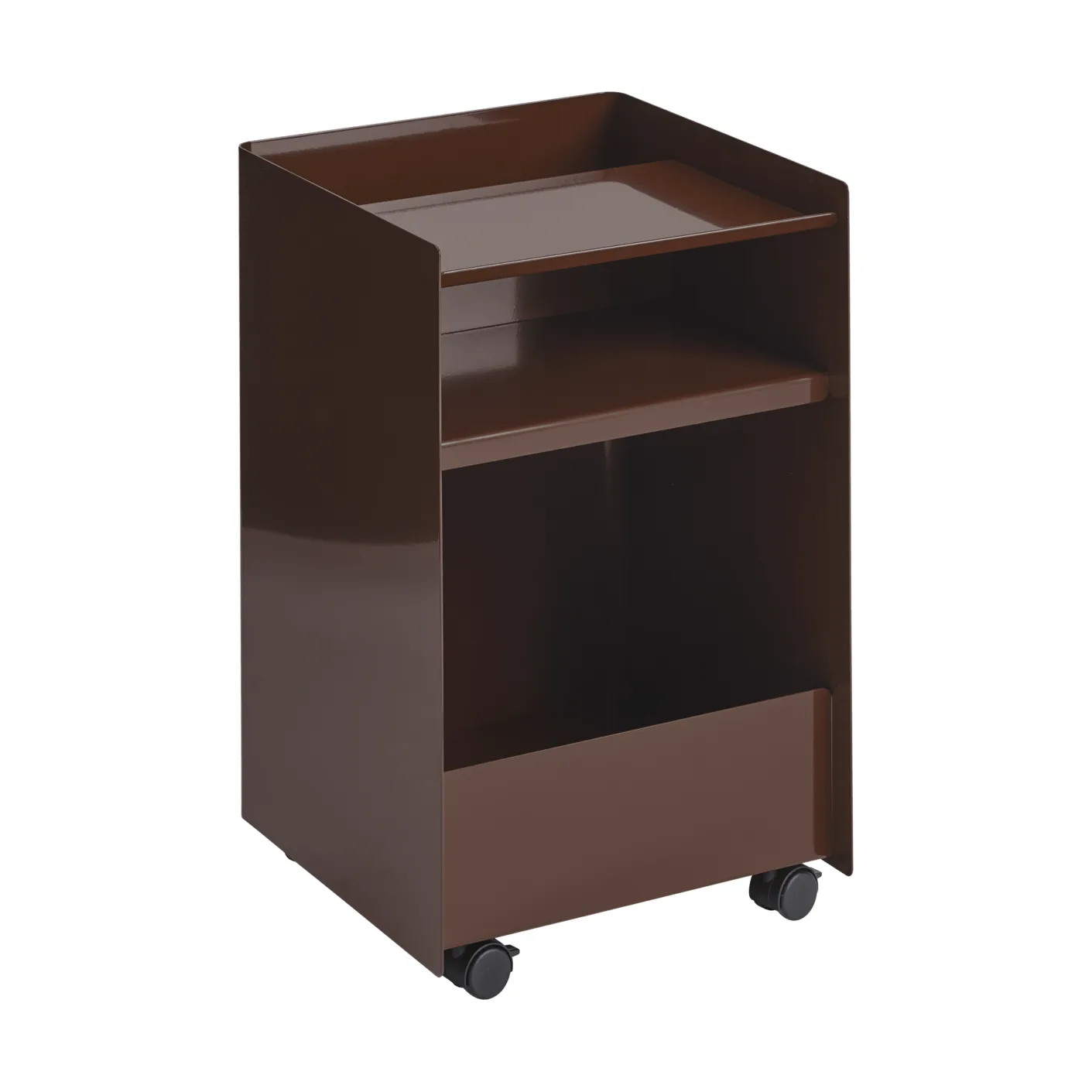 Folded Trolley tralle åpen, Dark red 37,4x61,5x37,2 cm Muuto