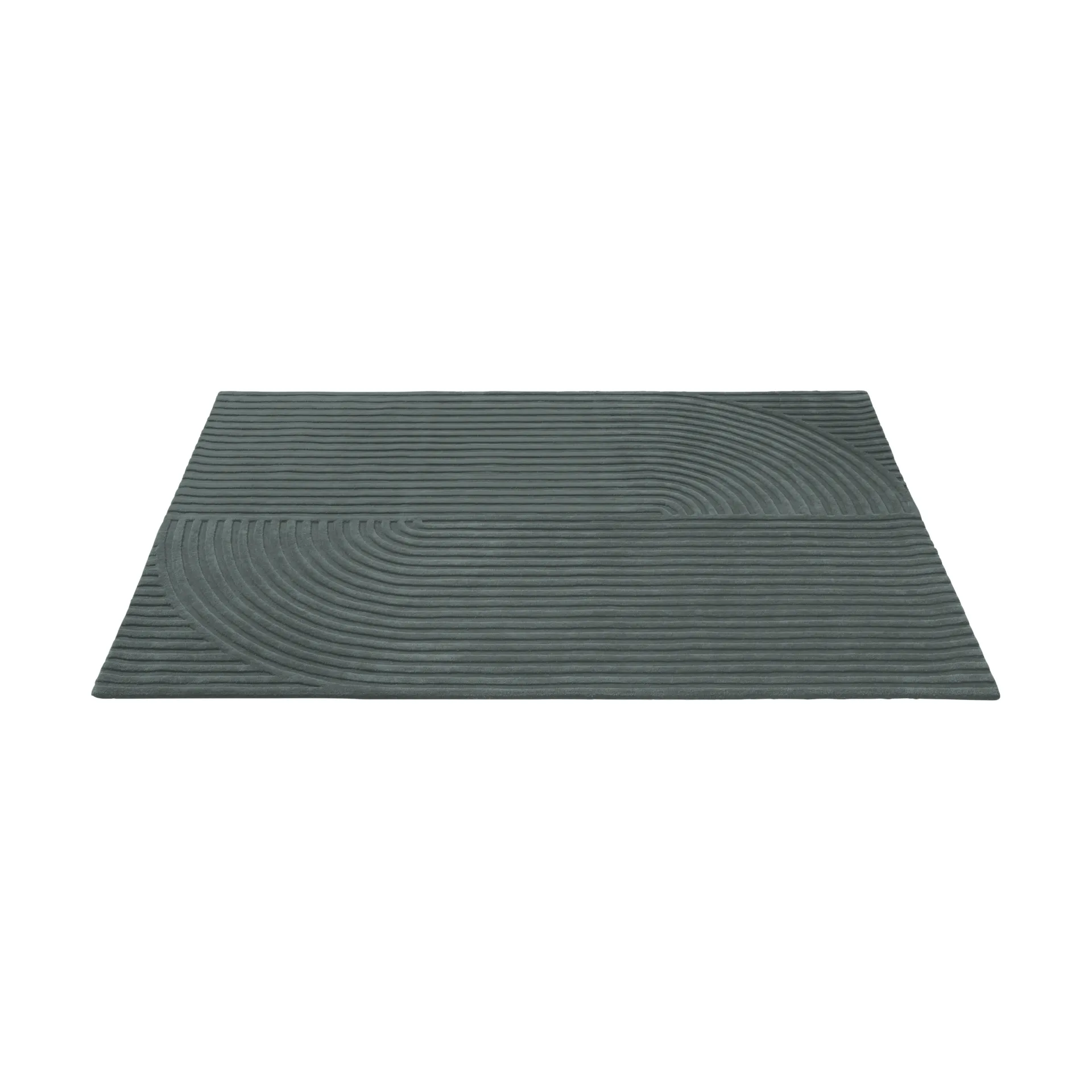 Relevo Rug Quattro ullteppe, Dark green, 170x240 cm Muuto