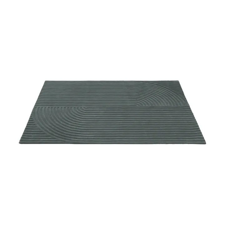 Relevo Rug Quattro ullteppe - Dark green, 170x240 cm - Muuto