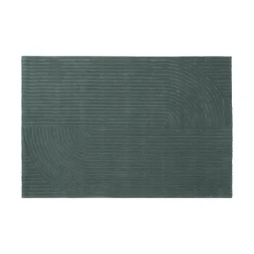 Relevo Rug Quattro ullteppe - Dark green, 200x300 cm - Muuto