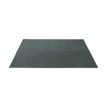 Relevo Rug Quattro ullteppe - Dark green, 200x300 cm - Muuto