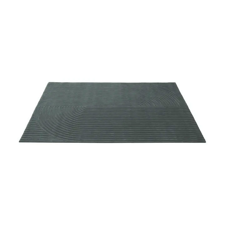 Relevo Rug Quattro ullteppe - Dark green, 200x300 cm - Muuto