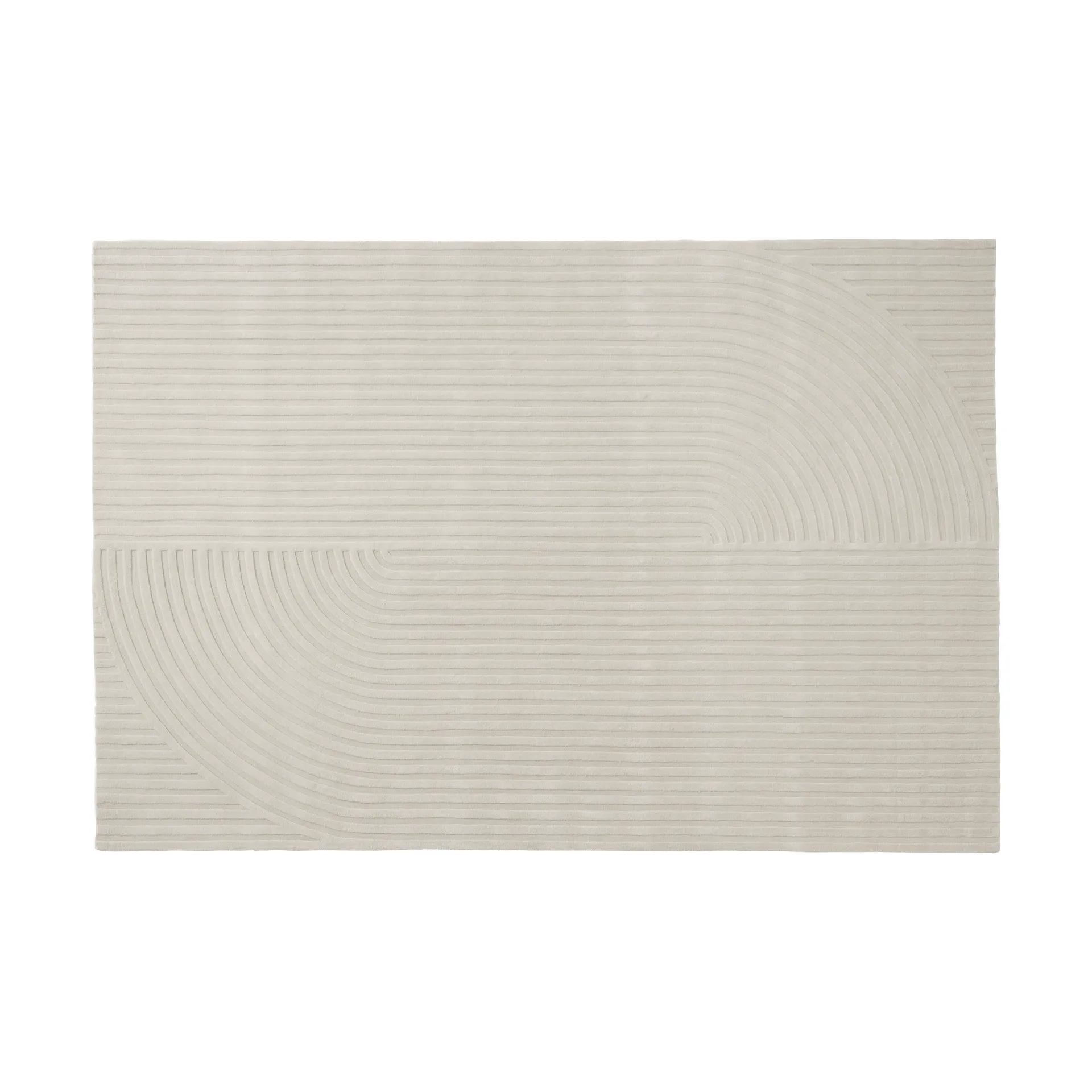 Relevo Rug Quattro ullteppe, Off white, 200x300 cm Muuto