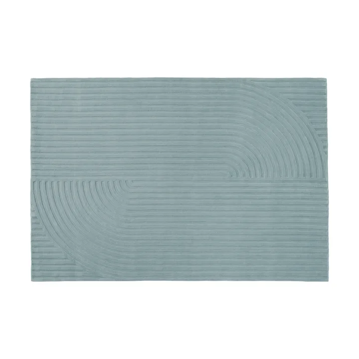 Relevo Rug Quattro ullteppe - Sage green, 170x240 cm - Muuto