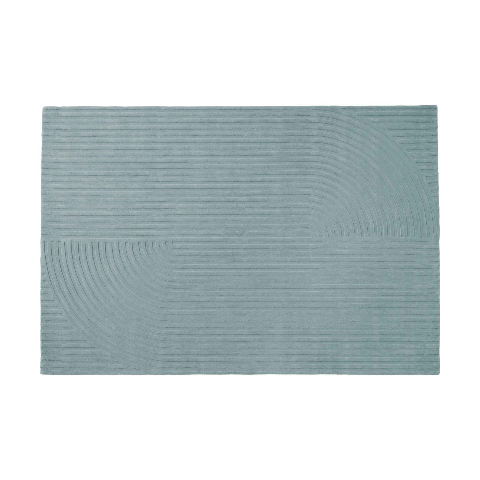Relevo Rug Quattro ullteppe, Sage green, 200x300 cm Muuto