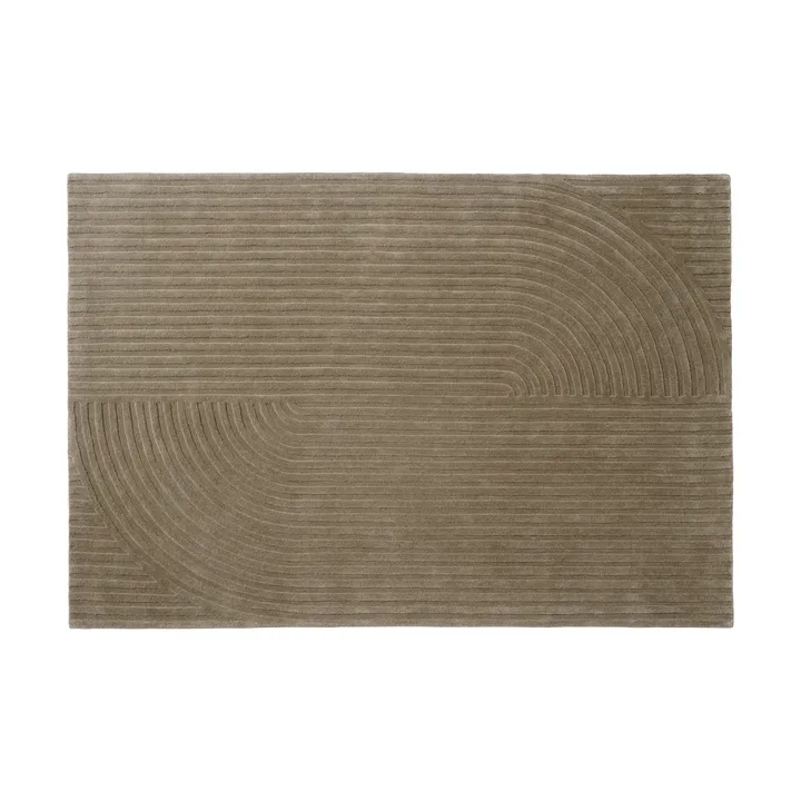 Relevo Rug Quattro ullteppe - Taupe, 170x240 cm - Muuto