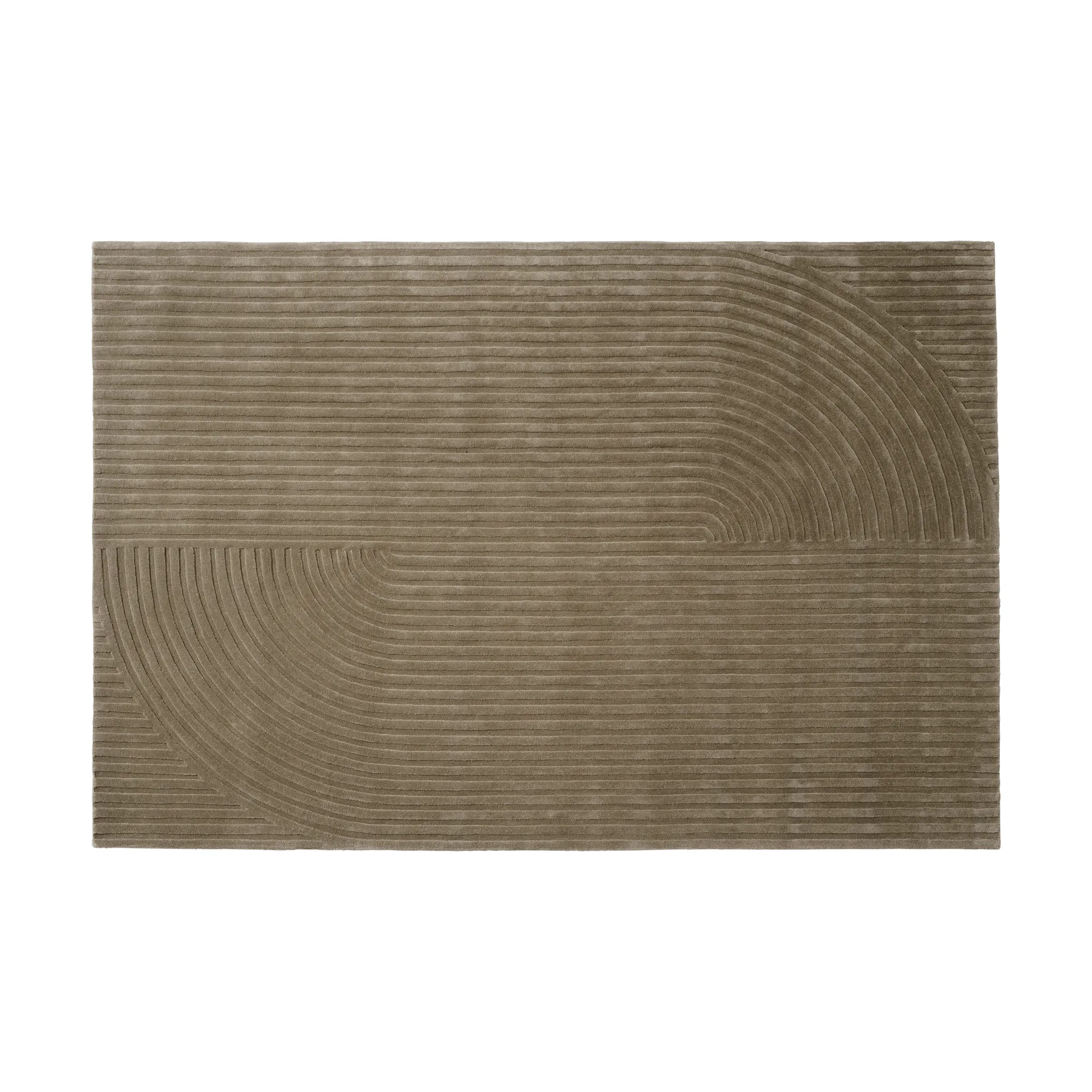 Relevo Rug Quattro ullteppe, Taupe, 200x300 cm Muuto