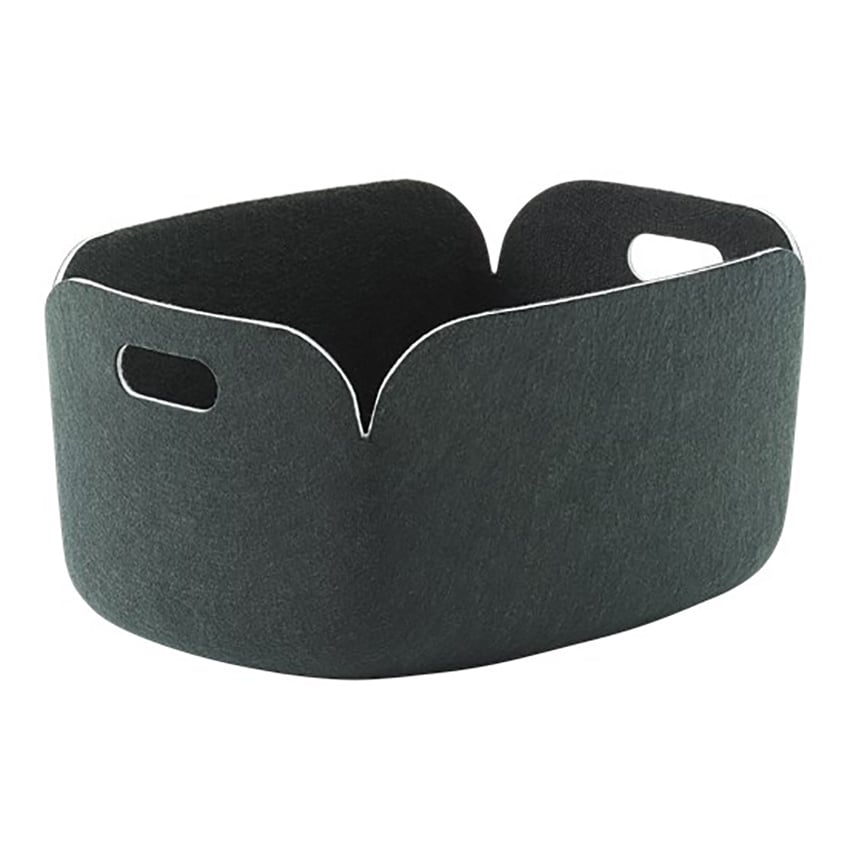 Muuto - Muuto Restore Basket Dark Green - Lunehjem.no - Interiør på nett
