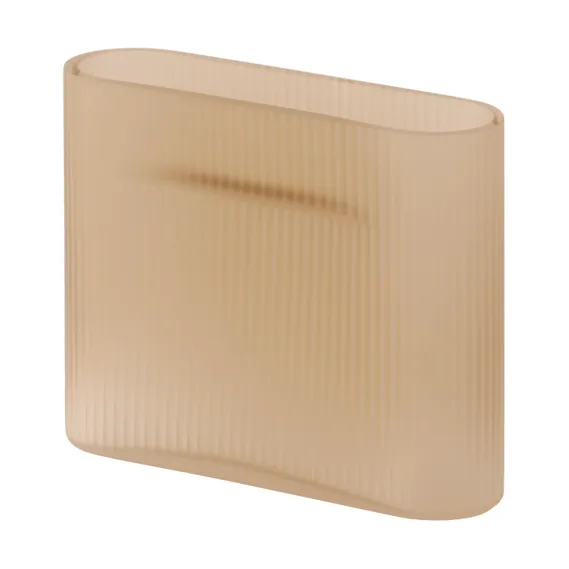 Muuto Ridge vase frostat glass 16,5 cm Lyseoransje