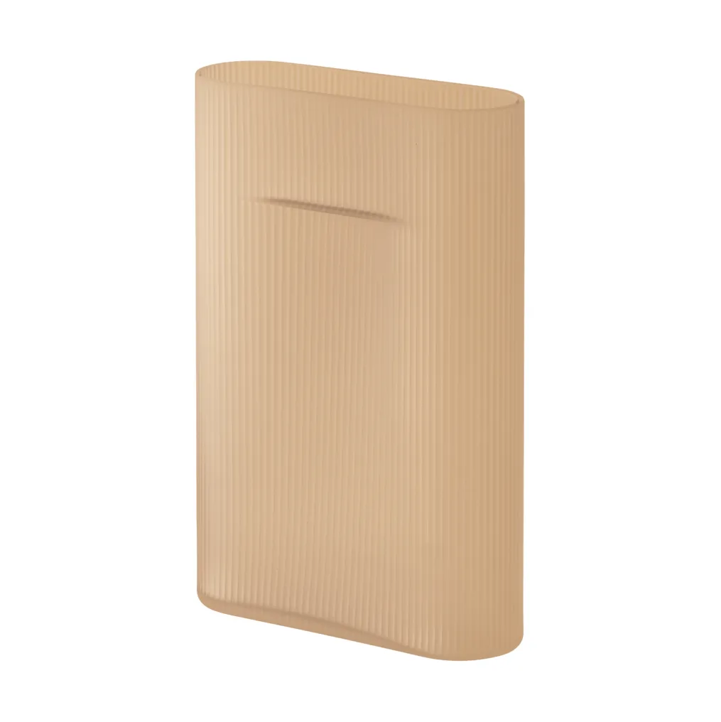 Muuto Ridge vase frostat glass 35 cm Lyseoransje