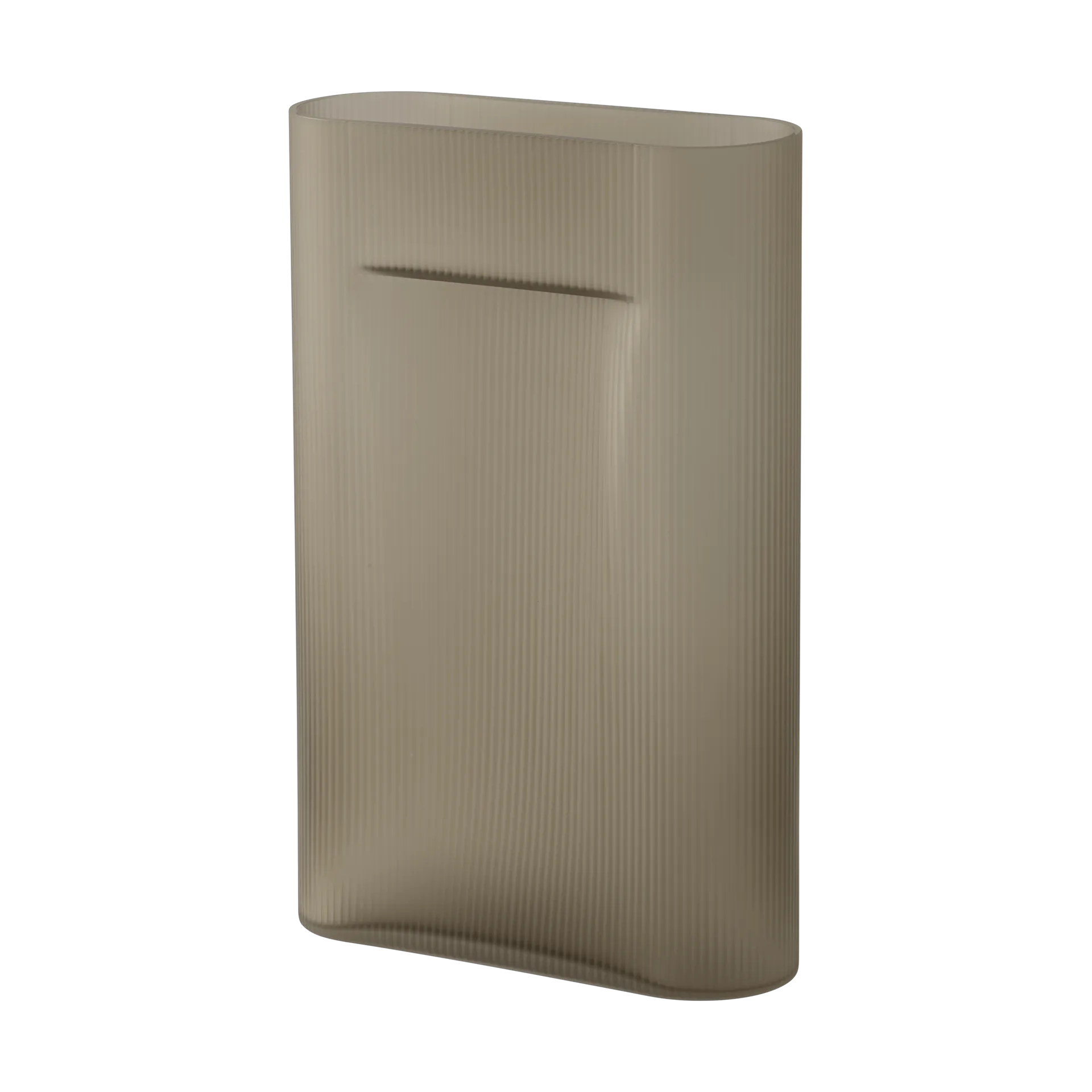 Ridge vase frostat glass 48,5 cm, Taupe Muuto