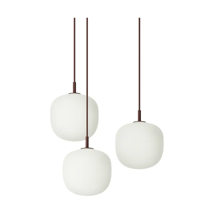 Rime Pendant Cluster 3 pendel - Dyp rød, Ø18 cm - Muuto
