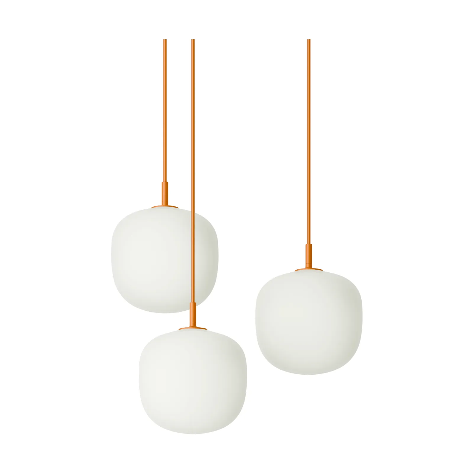 Rime Pendant Cluster 3 pendel, Orange, Ø18 cm Muuto