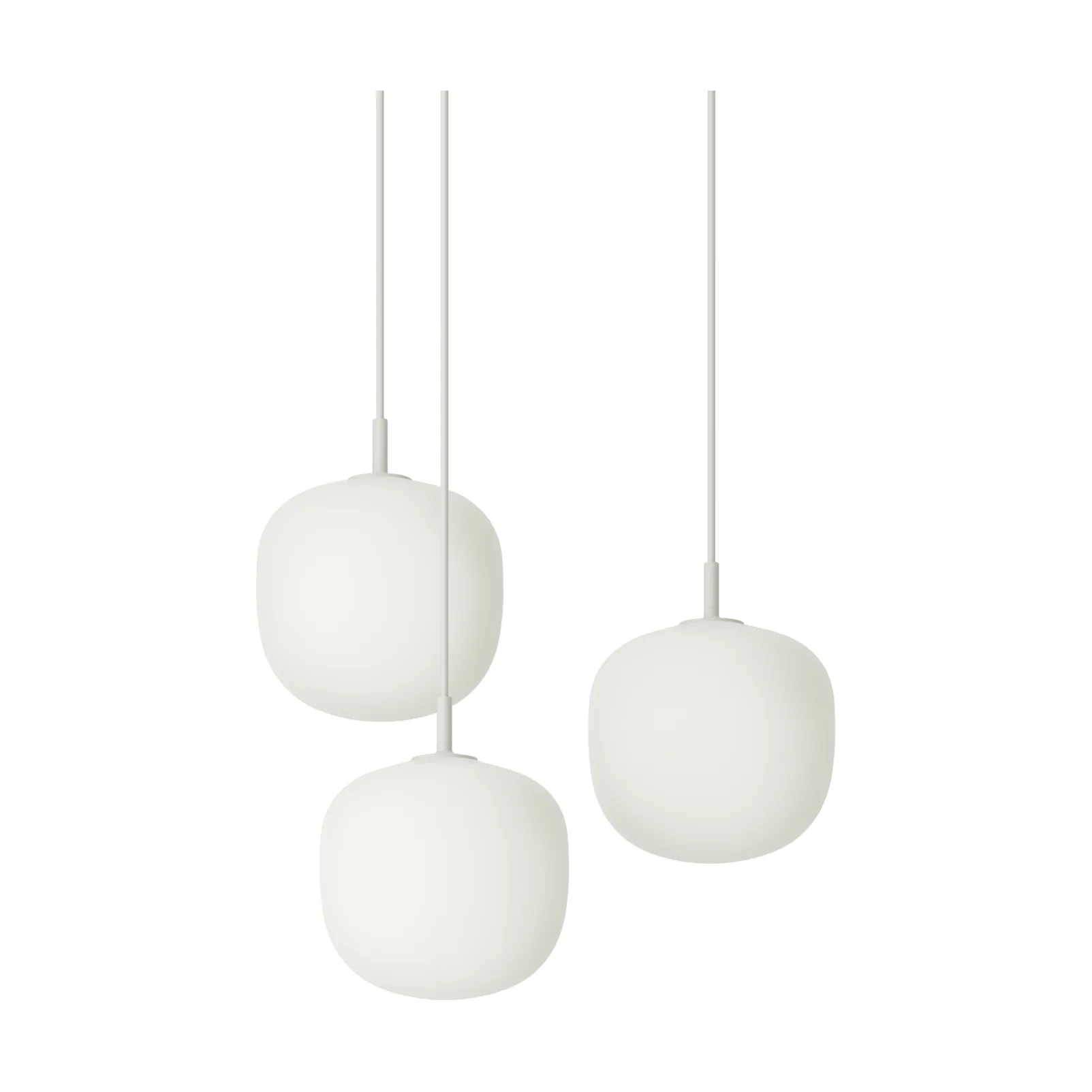 Rime Pendant Cluster 3 pendel, White, Ø18 cm Muuto