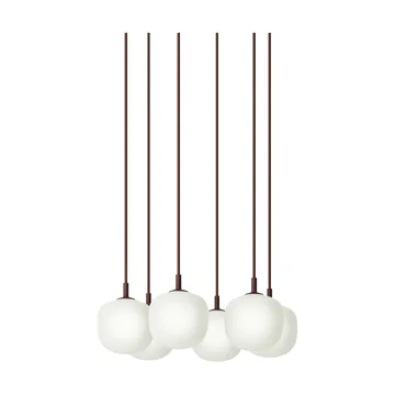 Rime Pendant Cluster 6 pendel - Dyp rød, Ø12 cm - Muuto