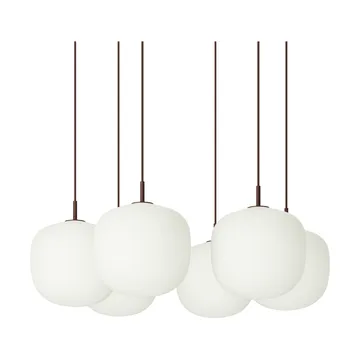 Rime Pendant Cluster 6 pendel - Dyp rød, Ø25 cm - Muuto