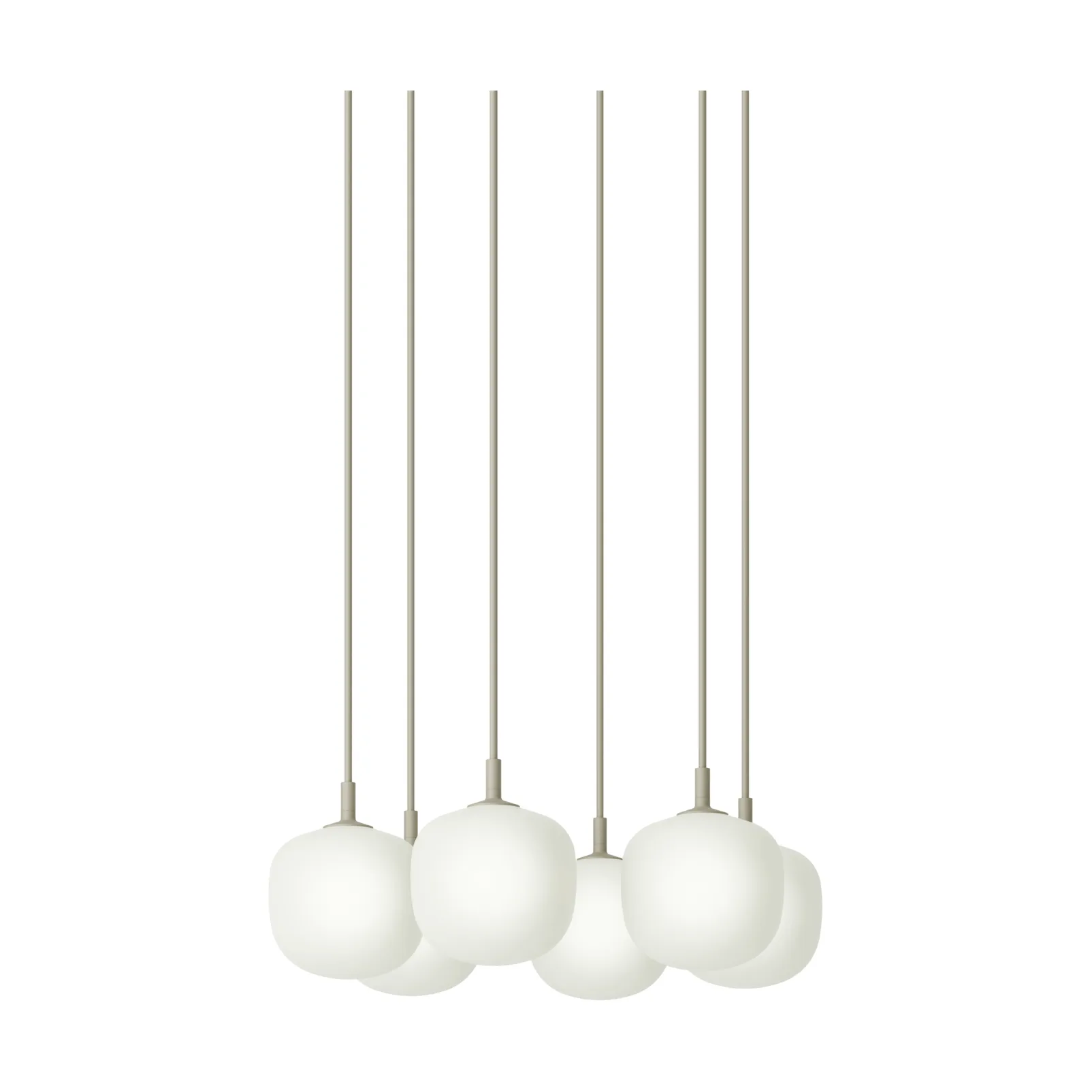 Rime Pendant Cluster 6 pendel, Grey, Ø12 cm Muuto
