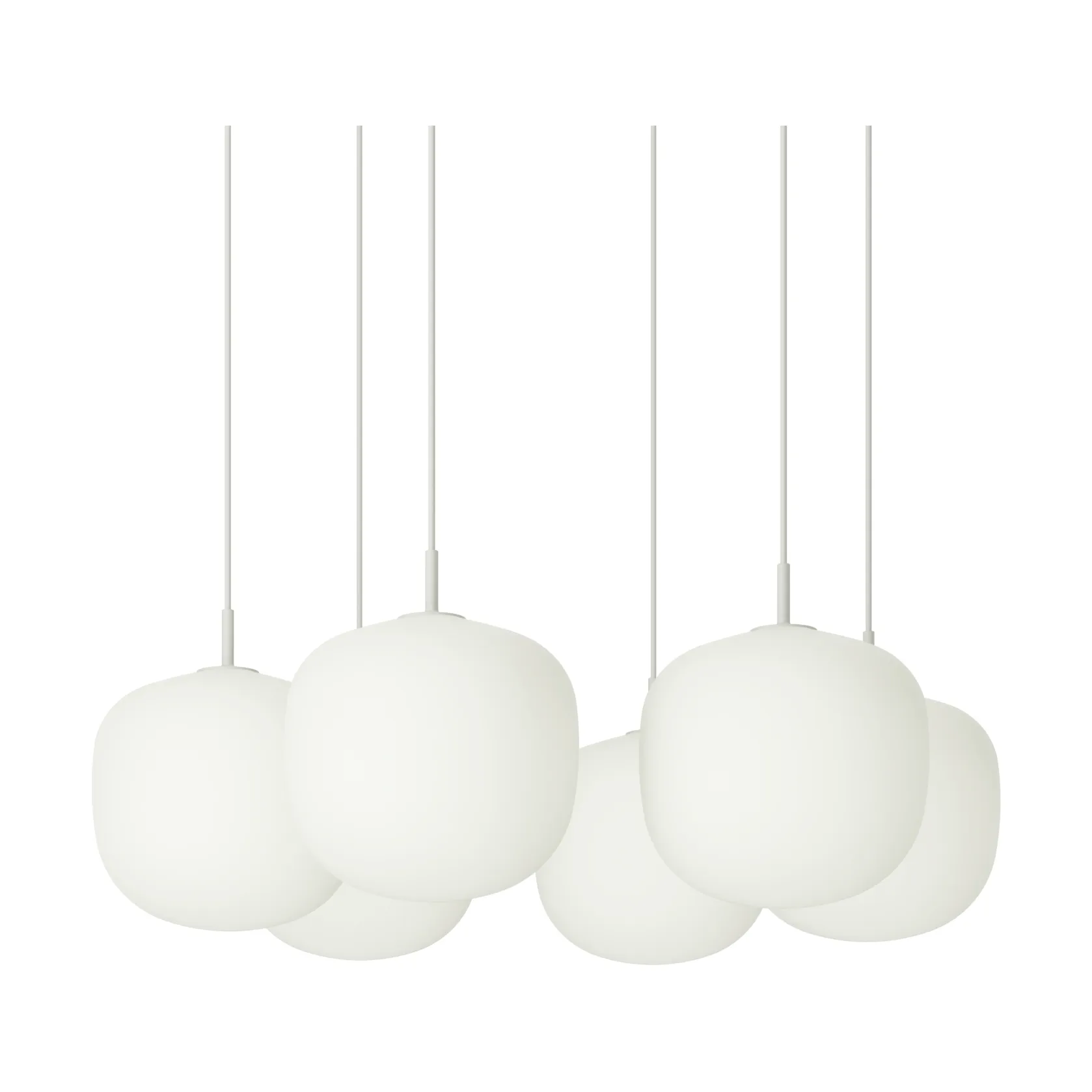 Rime Pendant Cluster 6 pendel, Grey, Ø25 cm Muuto