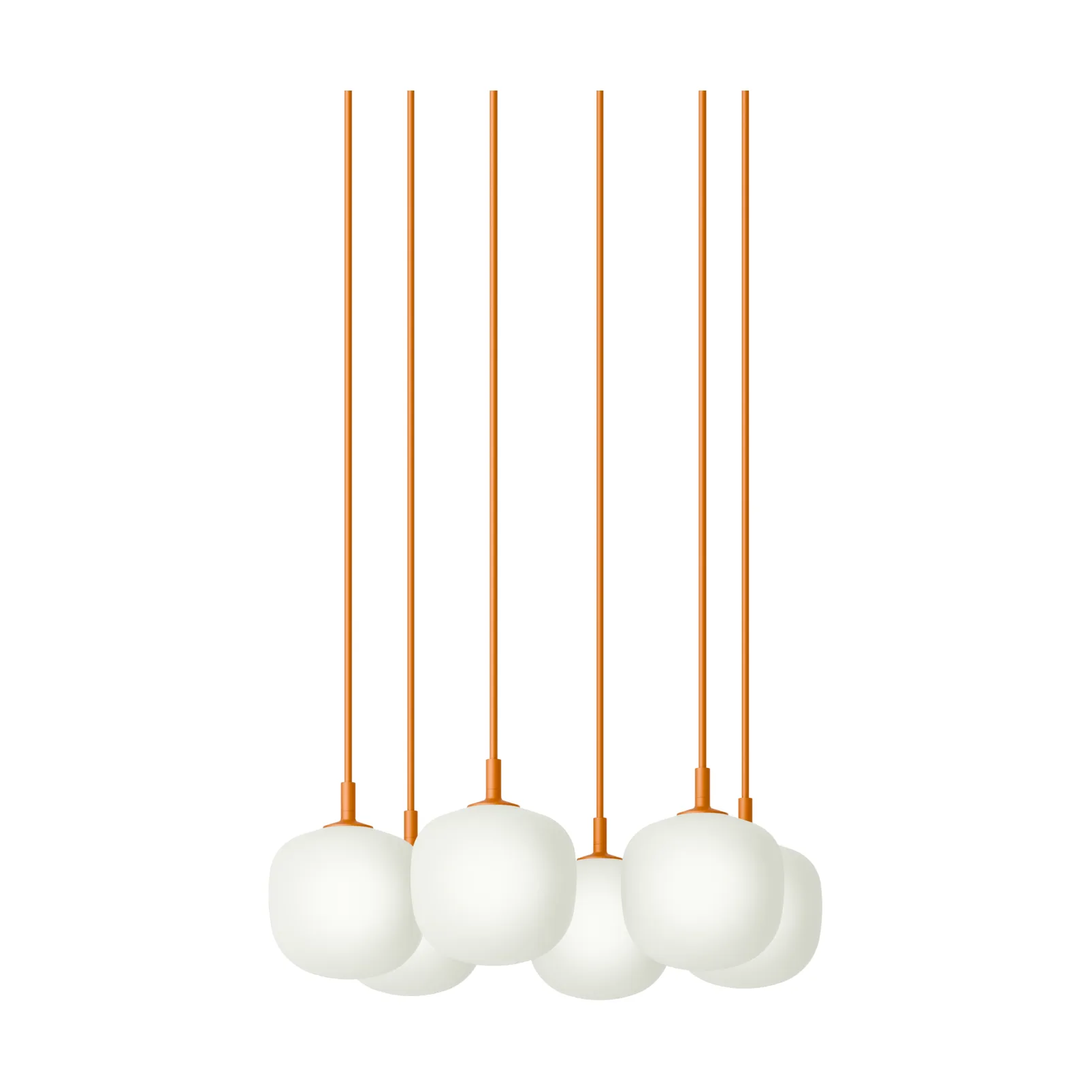Rime Pendant Cluster 6 pendel, Orange, Ø12 cm Muuto