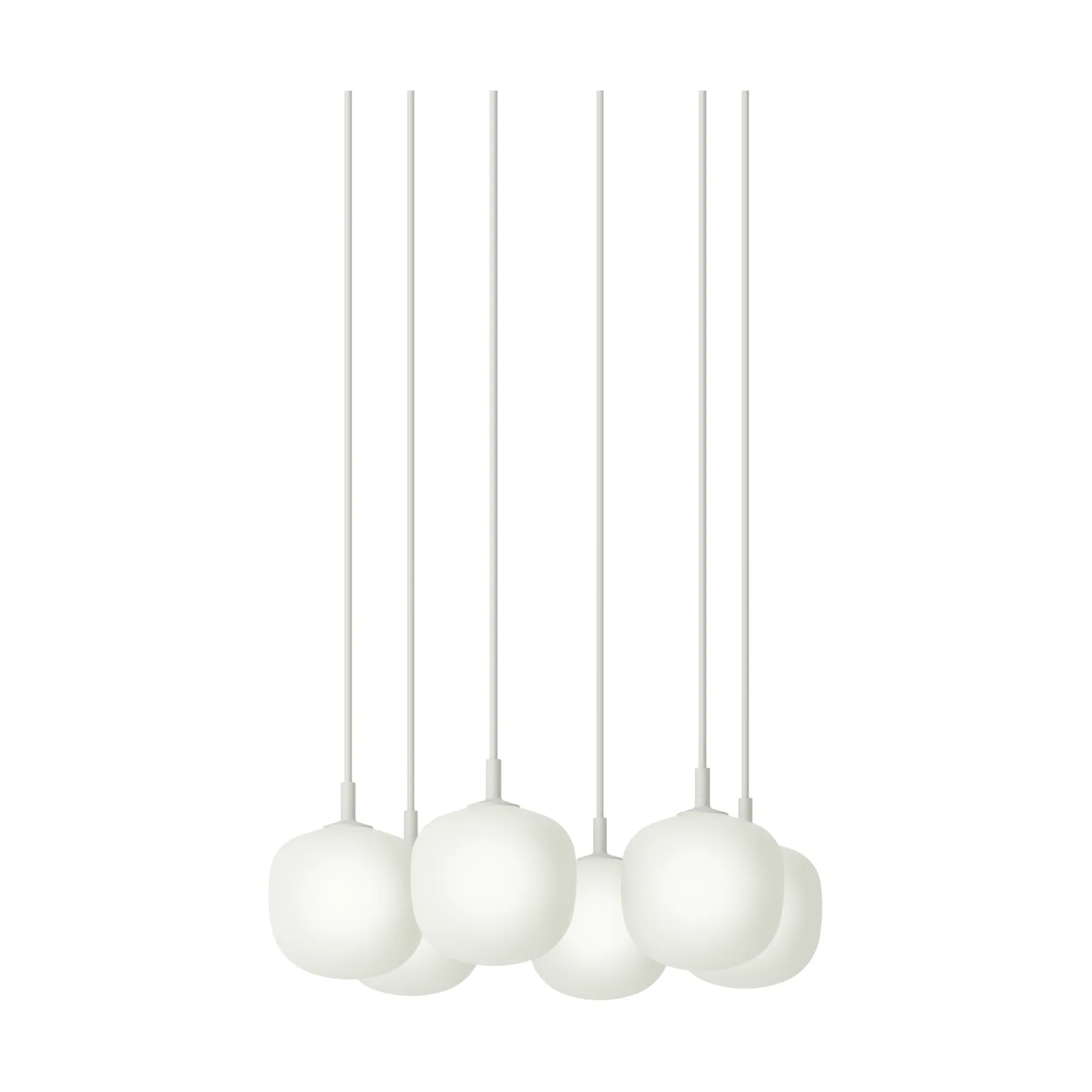 Rime Pendant Cluster 6 pendel, White, Ø12 cm Muuto