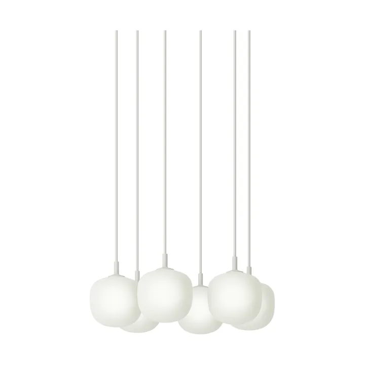 Rime Pendant Cluster 6 pendel - White, Ø12 cm - Muuto