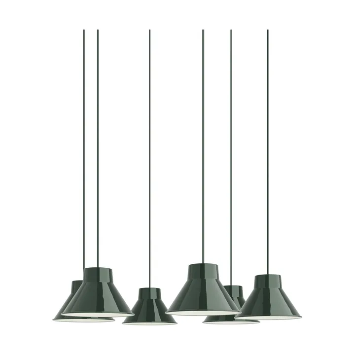 Top Pendant Cluster 6 pendel lampe - Mørkegrønn, Ø21 cm - Muuto