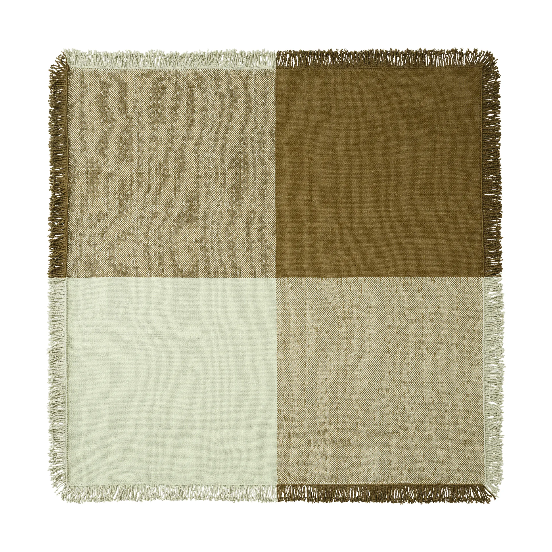 Verso ullteppe, Pale green-warm brown, 258x258 cm Muuto