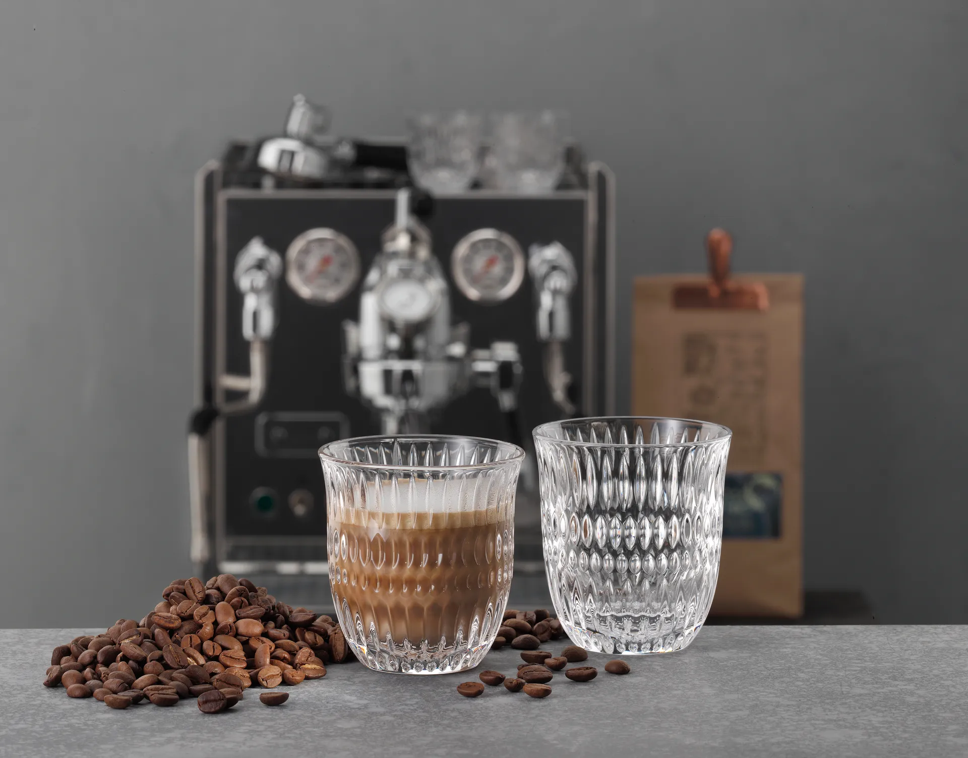 Ethno Barista Cappuccino glass 23,4 cl 2-pakning, Clear Nachtmann