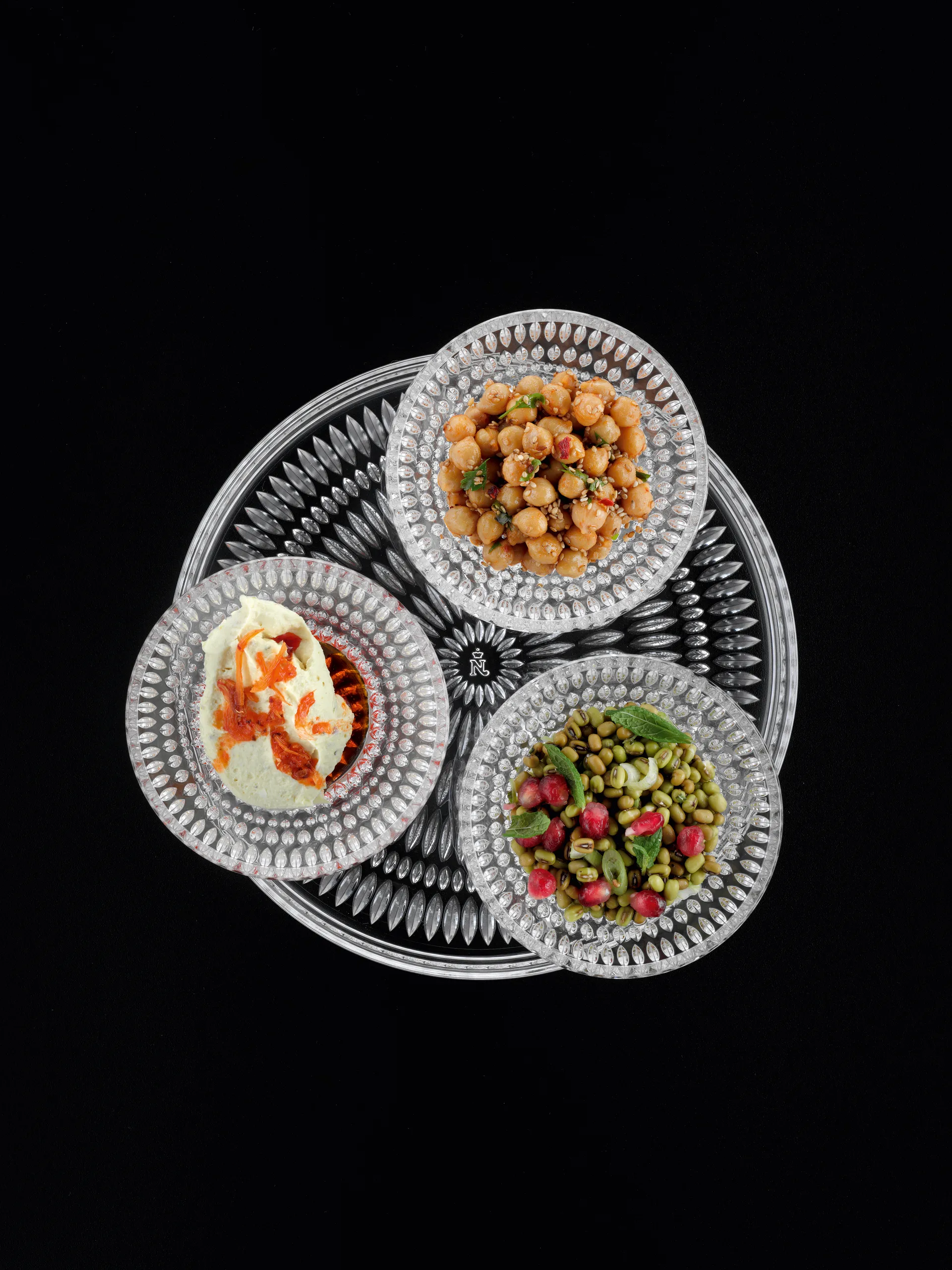 Ethno serveringssett, Krystallglass, 4 deler Nachtmann