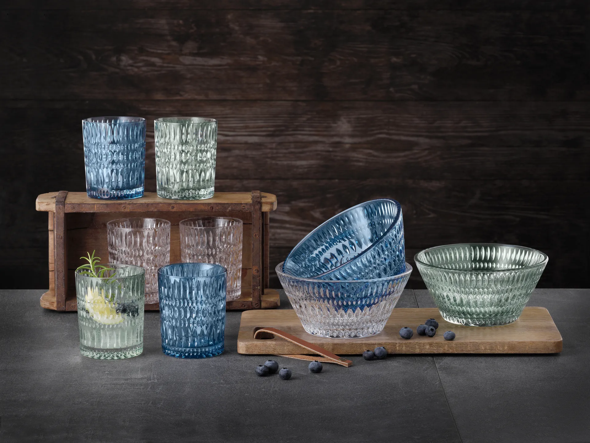 Ethno Tumblerglass 30,4 cl 2-pk, Vintage blue Nachtmann