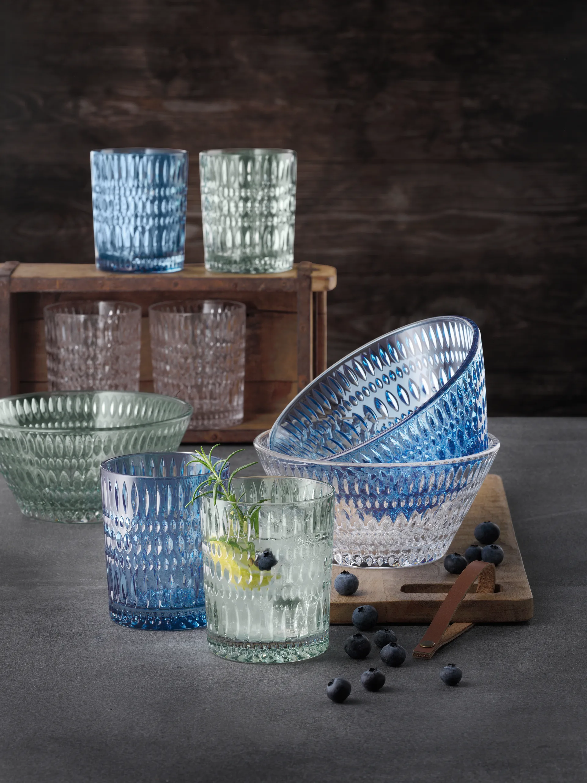 Ethno Tumblerglass 30,4 cl 2-pk, Vintage blue Nachtmann