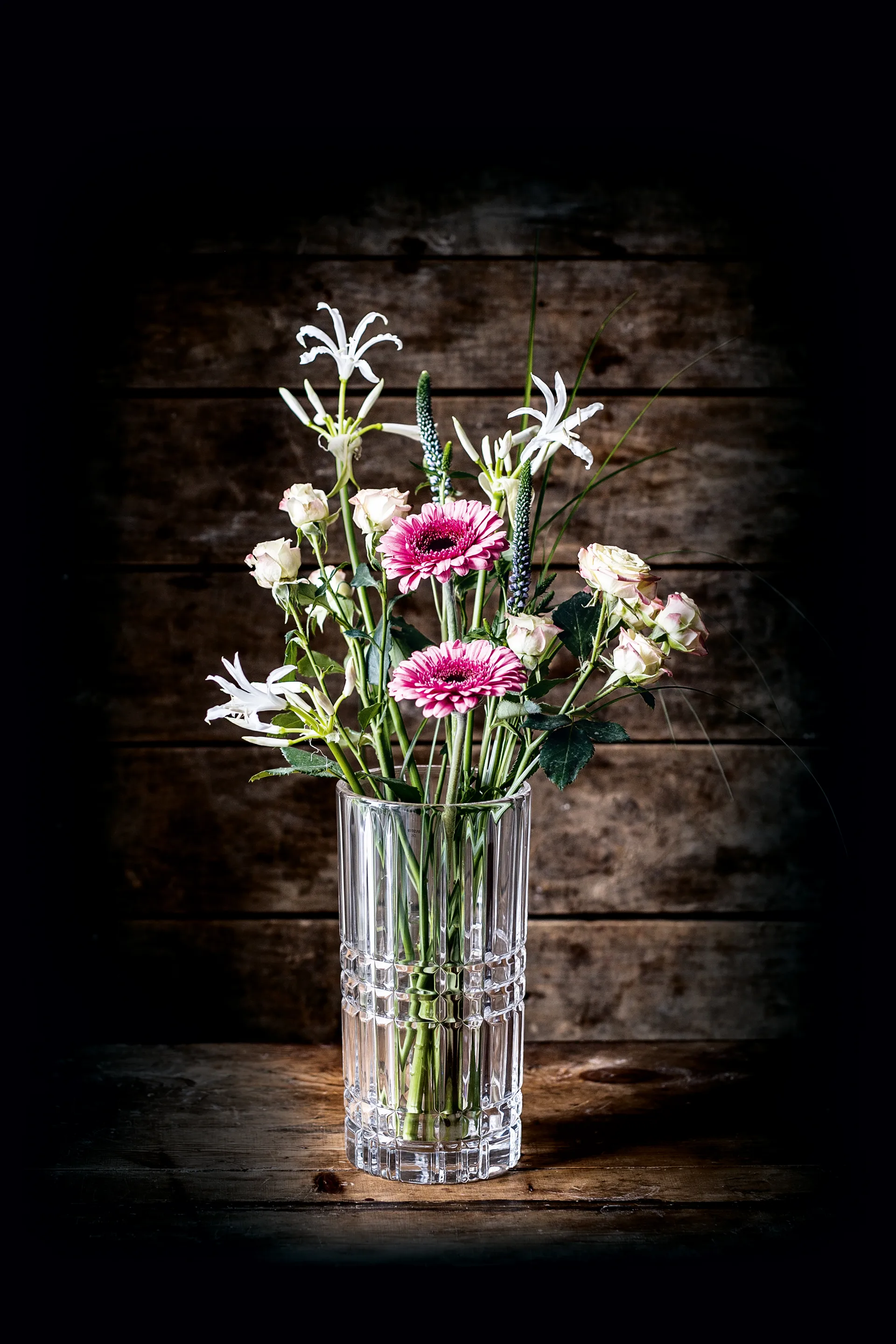 Square vase, Krystallglass, 23 cm Nachtmann