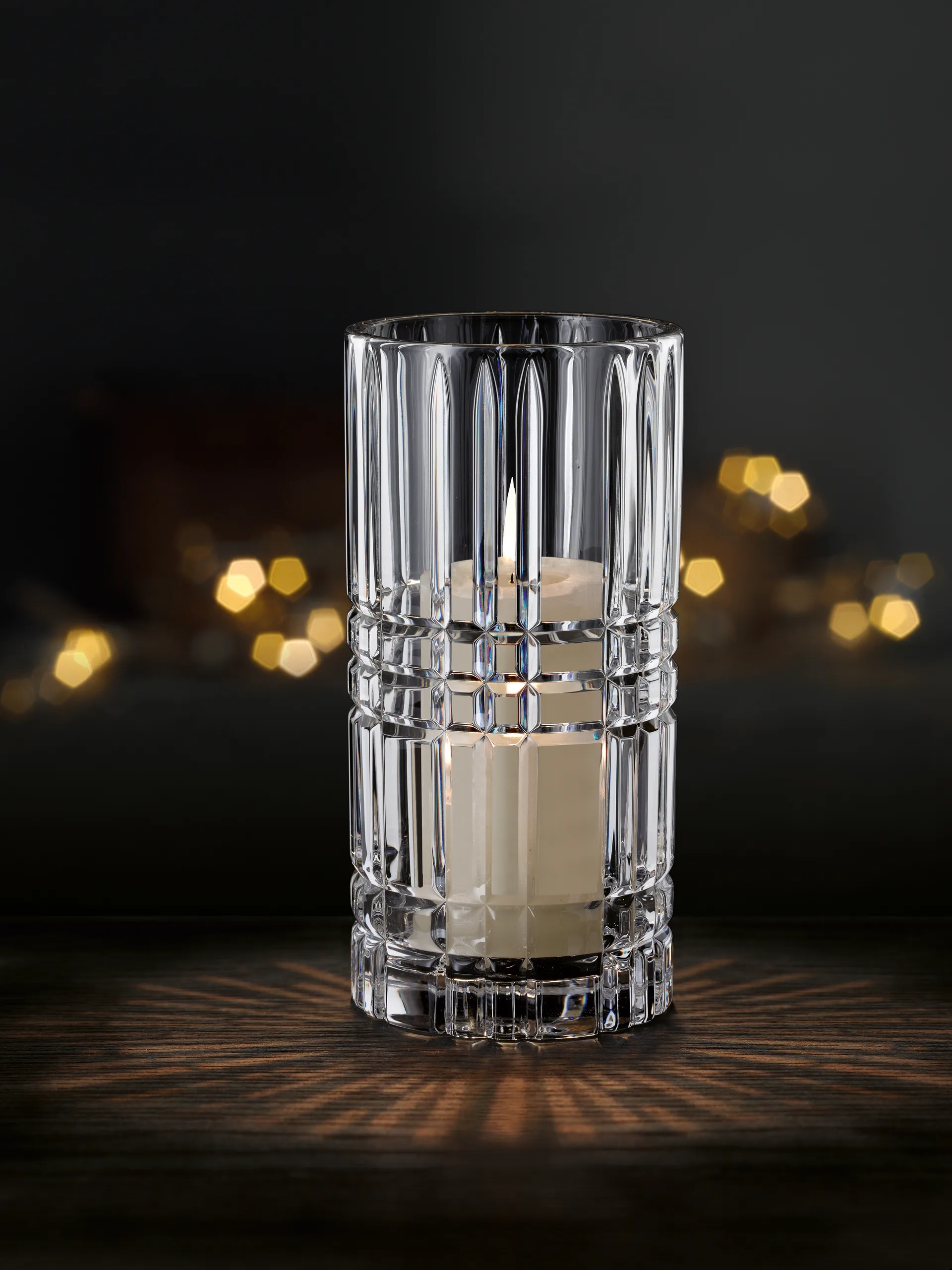 Square vase, Krystallglass, 23 cm Nachtmann