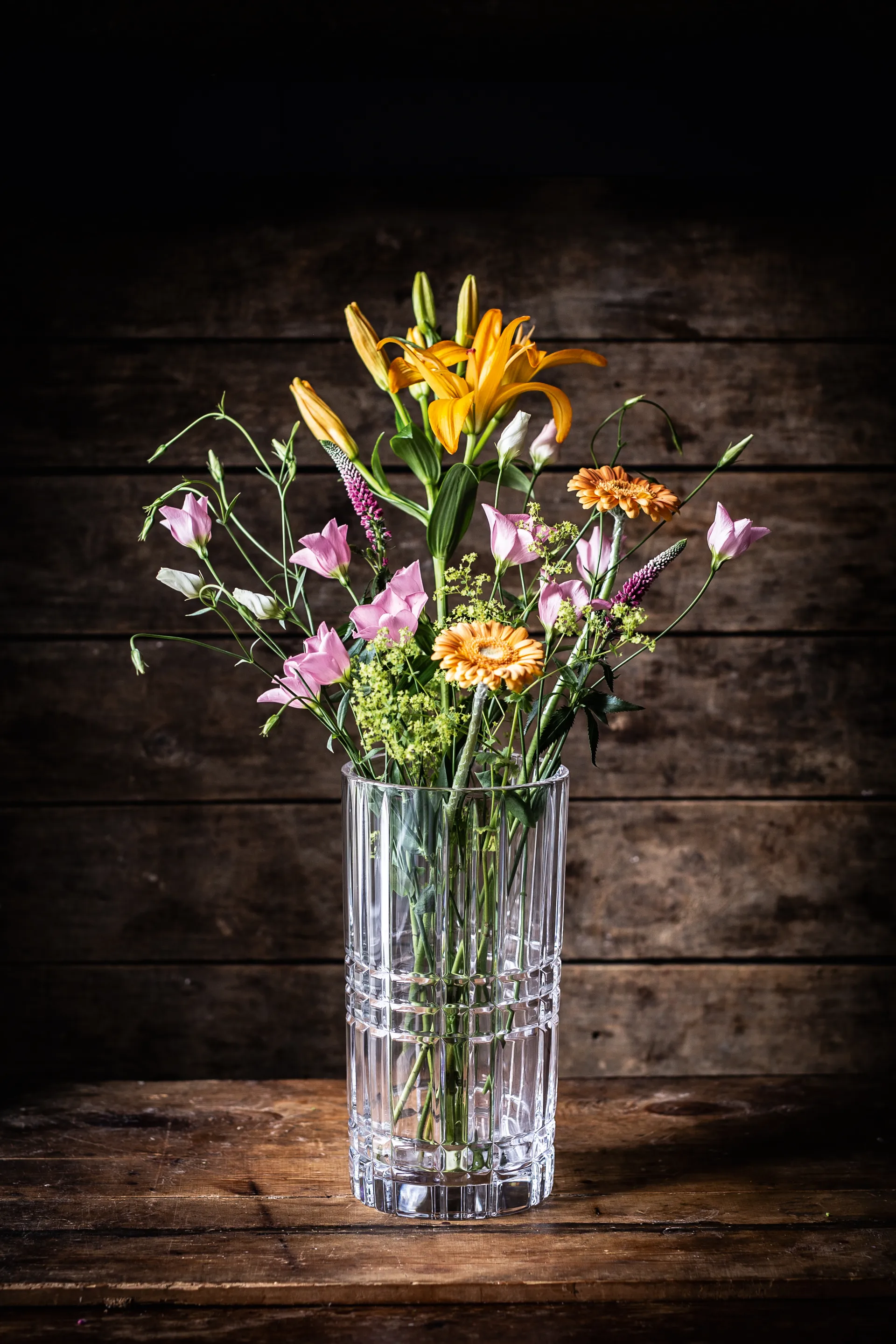 Square vase, Krystallglass, 28 cm Nachtmann